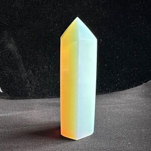 Opalite NWOT glass obelisk hexagonal tower. Measures appx. 3” in height